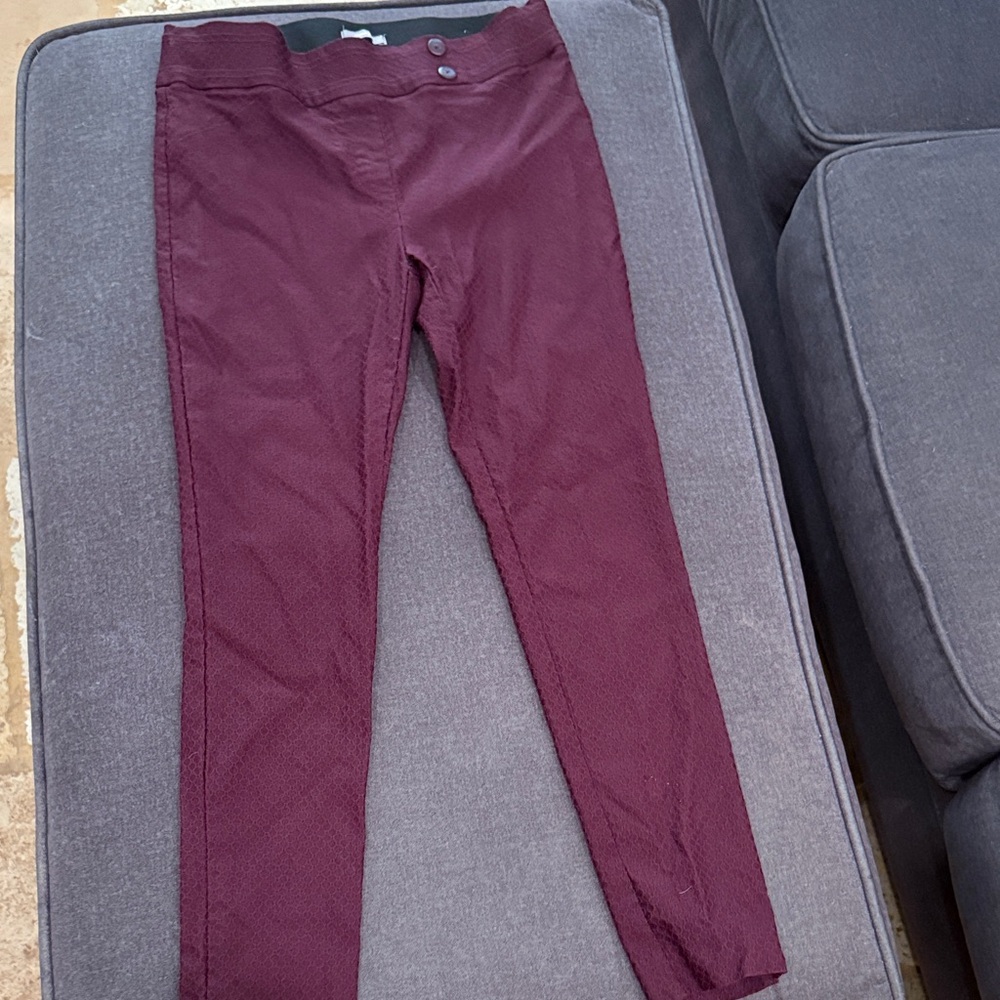 Maurices Maroon Textured Pants